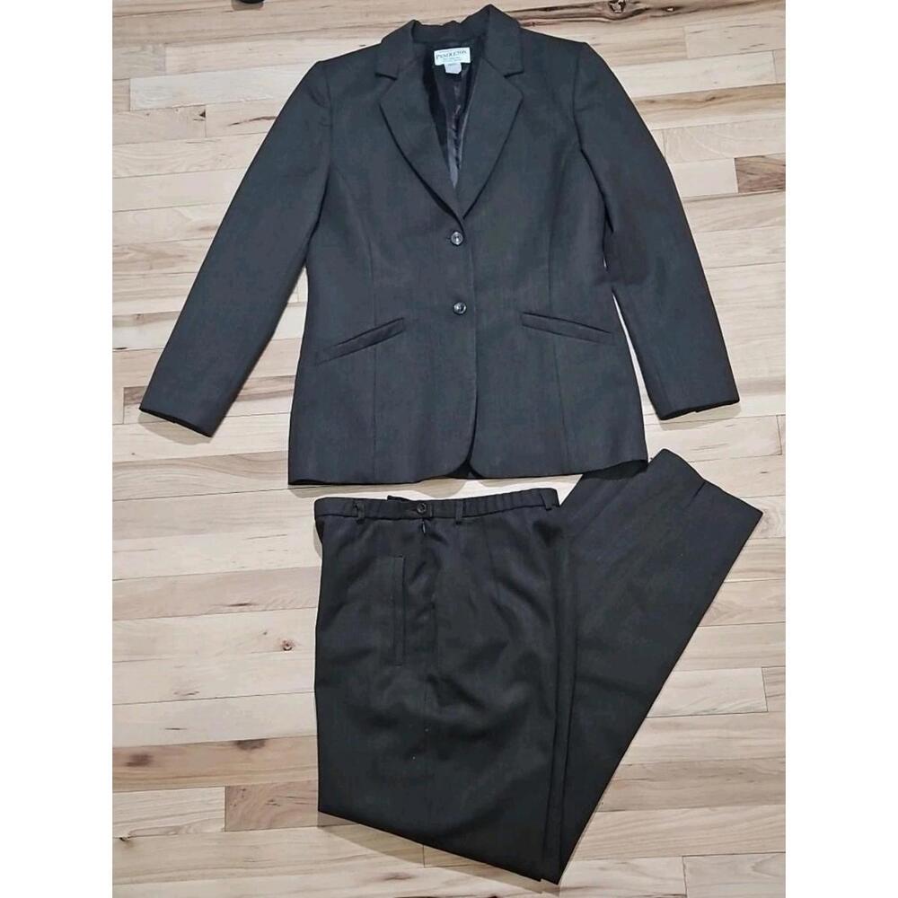 Pendleton Women SIZE 8 Brown 100% Virgin Wool‎ Suit Pants Blazer USA